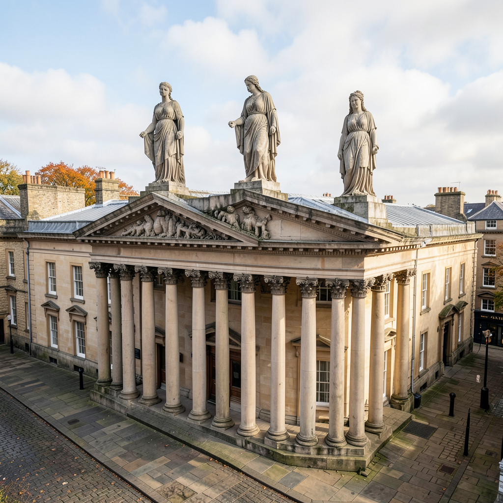 Restored 18th-century muse statues return to Oxford's Clarendon Building roof